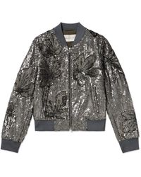 Dries Van Noten - Embellished Sequinned Cotton Bomber Jacket - Lyst
