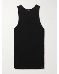 Tom Ford - Ribbed Cotton And Modal-blend Tank Top - Lyst