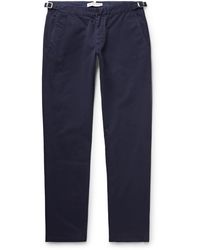 Orlebar Brown - Fallon Straight-leg Cotton-blend Twill Trousers - Lyst