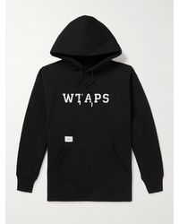 WTAPS - Felpa in jersey di cotone con cappuccio e logo applicato - Lyst