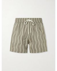 Frescobol Carioca - Rio Linen Blend Cabana Wave -Print Swim Short - Lyst