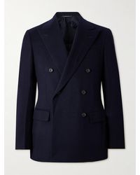 Loro Piana - Milano Double-Breasted Brushed Cashmere Blazer - Lyst