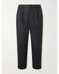 Comme des Garçons - Wide-Leg Pleated Wool-Blend Flannel Trousers - Lyst