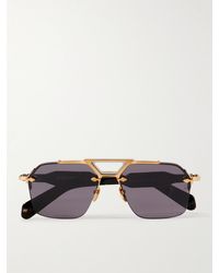 Jacques Marie Mage - Silverton Aviator-style Silver- And Gold-tone And Acetate Sunglasses - Lyst