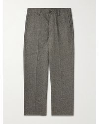 NN07 - Throwing Fits Paw 1799 Straight-leg Tweed Trousers - Lyst
