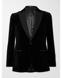MR P. - Slim-Fit Twill-Trimmed Cotton-Velvet Tuxedo Jacket - Lyst