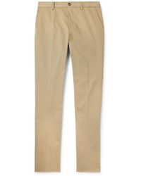Etro - Roma Slim-fit Straight-leg Stretch-cotton Twill Trousers - Lyst
