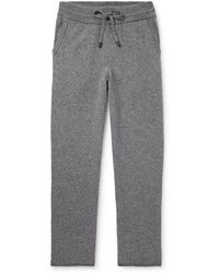 Canali - Tapered Wool And Cashmere-blend Sweatpants - Lyst