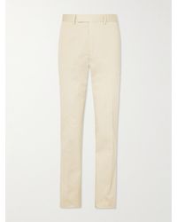 Kingsman - Straight-leg Pleated Cotton-blend Twill Suit Trousers - Lyst