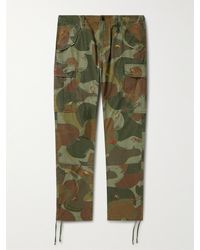 Polo Ralph Lauren - Slim-fit Straight-leg Embroidered Camouflage-print Cotton-canvas Cargo Trousers - Lyst