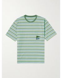 Kapital - Logo-appliquéd Striped Cotton-jersey T-shirt - Lyst