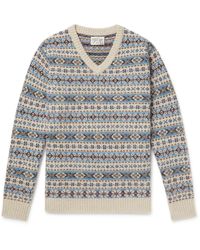 J.Crew - Paul Fair Isle Brushed Wool Sweater - Lyst