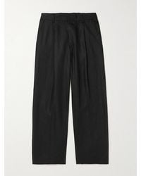 NN07 - Kay 1454 Straight-Leg Pleated Linen Trousers - Lyst