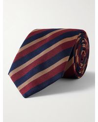 Dunhill - 8cm Striped Mulberry Silk-twill Tie - Lyst