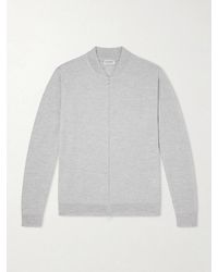 John Smedley - 16.Singular Merino Wool Zip-Up Cardigan - Lyst