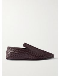 Bottega Veneta - Intrecciato Full-Grain Leather Slippers - Lyst