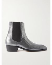 Tom Ford - Tejus Bailey Metallic Lizard-effect Leather Chelsea Boots - Lyst