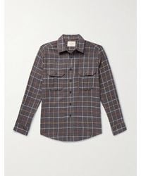 Portuguese Flannel - Log Checked Organic Cotton-flannel Shirt - Lyst