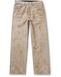 Acne Studios - 1981 Wide-Leg Distressed Coated Jeans - Lyst