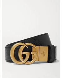 Gucci - Cintura in pelle pieno fiore con logo - Lyst