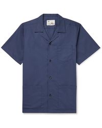 Bather - Traveler Camp-collar Cotton-blend Poplin Shirt - Lyst