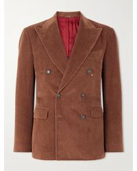 Canali - Capri Double-Breasted Cotton-Corduroy Blazer - Lyst