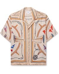 Rhude - Nautica Camp-collar Printed Silk-twill Shirt - Lyst
