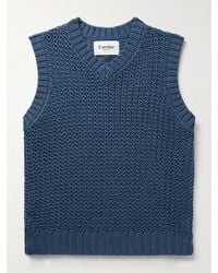 Corridor NYC - Open-knit Cotton Sweater Vest - Lyst
