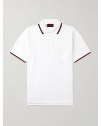 Gucci - Logo-embroidered Cotton-blend Piqué Polo Shirt - Lyst