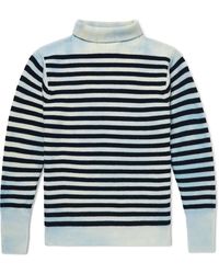Barena - Tie-dyed Striped Ribbed Wool Rollneck Sweater - Lyst