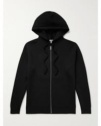 Loewe - Logo-Embossed Wool-Blend Zip-Up Hoodie - Lyst