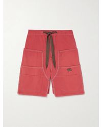 Kapital - Easy Straight-Leg Cotton-Twill Drawstring Shorts - Lyst