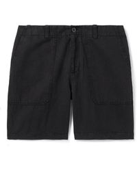 MR P. - Straight-leg Cotton And Linen-blend Cargo Shorts - Lyst