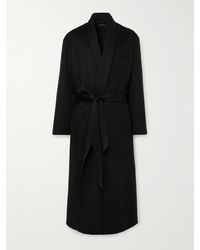 Tom Ford - Oversized Shawl-Collar Belted Wool And Silk-Blend Felt Coat - Lyst