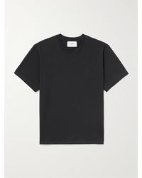 Ami Paris - T-Shirt aus Biobaumwoll-Jersey mit Logoprägung - Lyst
