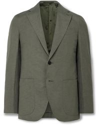 Caruso - Aida Silk And Linen-blend Suit Jacket - Lyst