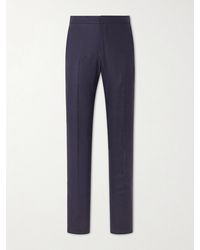 ZEGNA - Straight-leg Linen-twill Trousers - Lyst