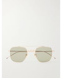 Thom Browne - Aviator-Style Titanium Sunglasses - Lyst
