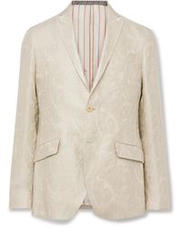 Etro - Paisley-Jacquard Linen-Blend Suit Jacket - Lyst