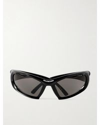 Balenciaga - Sonnenbrille mit durchgehendem Rahmen aus Azetat - Lyst