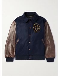 CHERRY LA - Ranch Wear Appliqued Wool And Leather Varsity Jacket - Lyst