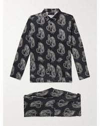 Desmond & Dempsey - Printed Linen Pyjama Set - Lyst