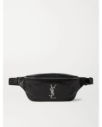 Saint Laurent Chiavi Dog-plaque Logo Keyring in Black for Men Mens Bags Belt Bags waist bags and bumbags 