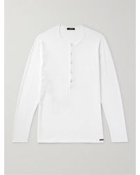 Tom Ford - Stretch-cotton Jersey Henley Pyjama T-shirt - Lyst