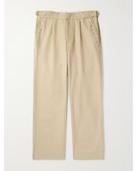 CHERRY LA - Charro Straight-Leg Embroidered Cotton-Blend Twill Trousers - Lyst