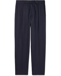 Barena - Straight-Leg Pleated Cotton-Gabardine Trousers - Lyst