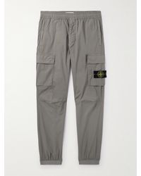 Stone Island - Tapered Cotton-blend Cargo Trousers - Lyst