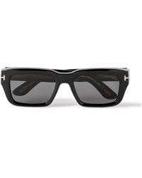 Tom Ford - Icon Rectangular-frame Tortoiseshell Acetate Sunglasses - Lyst