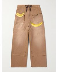 Kapital - Jeans A Gamba Larga Effetto Consumato Con Applicazioni - Lyst