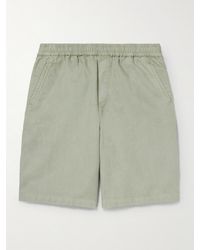 Folk - Assembly Straight-Leg Garment-Dyed Cotton And Hemp-Blend Shorts - Lyst
